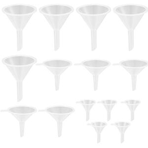 Yibaijia 15 Pièces Ensemble Entonnoirs, Petits Entonnoirs en Plastique, Mini Entonnoirs, Entonnoirs Transparents de Voyage pour Huile Essentielle de Dépôt de Bouteille, Parfum, Bouteilles de Laboratoire - Publicité Yibaijia 15 Pièces Ensemble Entonnoirs, Petits Entonnoirs en Plastique, Mini Entonnoirs, Entonnoirs Transparents de Voyage pour Huile Essentielle de Dépôt de Bouteille, Parfum, Bouteilles de Laboratoire - Publicité