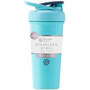 BlenderBottle Strada Sleek Shaker Cup Bouteille d'eau isotherme en acier inoxydable avec fouet métallique, 740 ml, écume de mer - Publicité BlenderBottle Strada Sleek Shaker Cup Bouteille d'eau isotherme en acier inoxydable avec fouet métallique, 740 ml, écume de mer - Publicité
