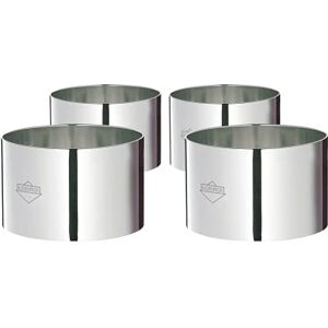 Küchenprofi Anneau à desserts - Ensemble de 4 Acier inoxydable Argent 8cm - Anneau pour desserts et aliments - Publicité Küchenprofi Anneau à desserts - Ensemble de 4 Acier inoxydable Argent 8cm - Anneau pour desserts et aliments - Publicité