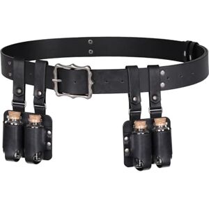 HiiFeuer 3 pièces Ceinture médiévale d'alchimie Bouteille de potion Fantastique Flacons en verre ajustables, Costume de sorcier ou sorcière Renaissance Ren Faire (Noir B) - Publicité HiiFeuer 3 pièces Ceinture médiévale d'alchimie Bouteille de potion Fantastique Flacons en verre ajustables, Costume de sorcier ou sorcière Renaissance Ren Faire (Noir B) - Publicité