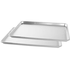 Nordic Ware Naturals Lot de 2 grandes plaques à pâtisserie Argenté - Publicité Nordic Ware Naturals Lot de 2 grandes plaques à pâtisserie Argenté - Publicité