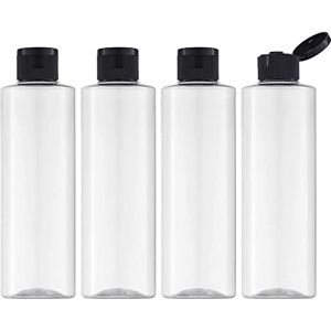 Toureal 250ML Flacon avec Flip Cap Vide (4 Pièces), Rechargeable Bouteille de Voyage pour Cosmétique avec Entonnoir (Transparente) - Publicité Toureal 250ML Flacon avec Flip Cap Vide (4 Pièces), Rechargeable Bouteille de Voyage pour Cosmétique avec Entonnoir (Transparente) - Publicité