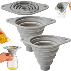 MOPQMKT 3 Pièces Collapsible Silicone Funnels, Entonnoir en Silicone Pliable, Entonnoir en silicones, entonnoir de cuisine, entonnoirs pliables en silicones flexible, pour Transfert de Liquides et Aliments - Publicité MOPQMKT 3 Pièces Collapsible Silicone Funnels, Entonnoir en Silicone Pliable, Entonnoir en silicones, entonnoir de cuisine, entonnoirs pliables en silicones flexible, pour Transfert de Liquides et Aliments - Publicité