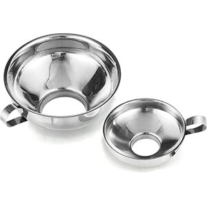Plumflex Lot de 2 entonnoirs de mise en conserve en acier inoxydable pour bocaux - Publicité Plumflex Lot de 2 entonnoirs de mise en conserve en acier inoxydable pour bocaux - Publicité