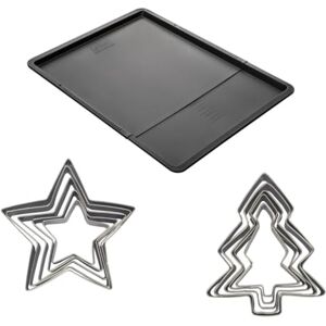Zenker 9987550 Ensemble plaque à pâtisserie extensible avec 5 emporte-pièces étoiles et 5 emporte-pièces sapins, biscuits de Noël, sapin, étoiles, Acier Inoxydable, Noir, Inox, De 9,5 à 52 cm - Publicité Zenker 9987550 Ensemble plaque à pâtisserie extensible avec 5 emporte-pièces étoiles et 5 emporte-pièces sapins, biscuits de Noël, sapin, étoiles, Acier Inoxydable, Noir, Inox, De 9,5 à 52 cm - Publicité