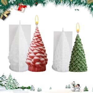 Udbrud Moule à Bougie en Silicone pour Arbre de Noël, 2pcs Moules pour Bougies de Noël Moule en Silicone pour Arbre de Noël 3D Ornements artisanaux de Noël - Publicité Udbrud Moule à Bougie en Silicone pour Arbre de Noël, 2pcs Moules pour Bougies de Noël Moule en Silicone pour Arbre de Noël 3D Ornements artisanaux de Noël - Publicité