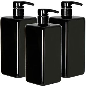 Youngever Lot de 3 Bouteille Pompe Shampoing 1L, Bouteille Pompe Vide Plastique 1000ML, Distributeur Flacon Pompe, Carre Noir - Publicité Youngever Lot de 3 Bouteille Pompe Shampoing 1L, Bouteille Pompe Vide Plastique 1000ML, Distributeur Flacon Pompe, Carre Noir - Publicité