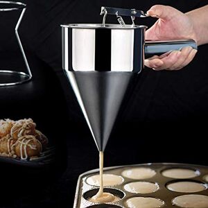 YUNYODA Entonnoir de Cuisson en Acier Inoxydable, Desserts à gâteaux Professionnels Faisant Un Distributeur de pâte à gaufres à crêpes Entonnoir, Fabricant de Boules de Poulpe Machine Takoyaki - Publicité YUNYODA Entonnoir de Cuisson en Acier Inoxydable, Desserts à gâteaux Professionnels Faisant Un Distributeur de pâte à gaufres à crêpes Entonnoir, Fabricant de Boules de Poulpe Machine Takoyaki - Publicité