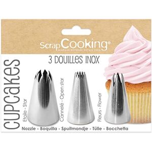 ScrapCooking 3 Douilles Pâtisserie pour Cupcakes Douilles en Inox Qualité Professionnelle Embouts Poches à Douille Décoration Gâteau Dessert 1833 - Publicité ScrapCooking 3 Douilles Pâtisserie pour Cupcakes Douilles en Inox Qualité Professionnelle Embouts Poches à Douille Décoration Gâteau Dessert 1833 - Publicité