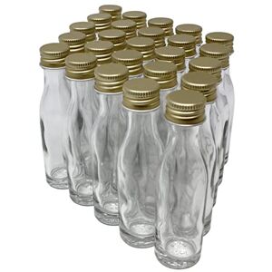 Aromhuset Lot de 25 bouteilles en verre de 20 ml avec bouchon à vis Anti-fuite Transparentes Pour liqueur À remplir - Publicité Aromhuset Lot de 25 bouteilles en verre de 20 ml avec bouchon à vis Anti-fuite Transparentes Pour liqueur À remplir - Publicité