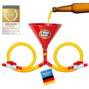 GOODS+GADGETS Bong à bière entonnoir à boissons entonnoir à bière avec tuyau & robinet d'arrêt jeu d'alcool pour enterrement de vie de garçon (Double) - Publicité GOODS+GADGETS Bong à bière entonnoir à boissons entonnoir à bière avec tuyau & robinet d'arrêt jeu d'alcool pour enterrement de vie de garçon (Double) - Publicité