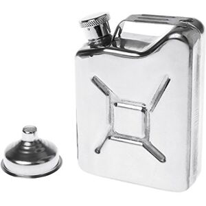 Ranuw Flasque de poche en acier inoxydable avec jerrican 141,7 g Cadeau pour homme - Publicité Ranuw Flasque de poche en acier inoxydable avec jerrican 141,7 g Cadeau pour homme - Publicité