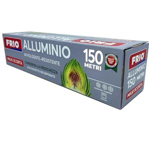 FRIO – Papier aluminium alimentaire 150m avec lame intégrée Rouleau professionnel cuisine, pâtisserie, barbecue Épais, résistant, passe au four, frigo, congélateur Emballage, film cuisson - Publicité FRIO – Papier aluminium alimentaire 150m avec lame intégrée Rouleau professionnel cuisine, pâtisserie, barbecue Épais, résistant, passe au four, frigo, congélateur Emballage, film cuisson - Publicité
