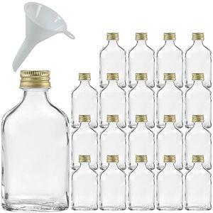 Viva Haushaltswaren Lot de 20 Mini Bouteilles en Verre avec Bouchons à vis pour 20 ML + Entonnoir Ø 5 cm - Publicité Viva Haushaltswaren Lot de 20 Mini Bouteilles en Verre avec Bouchons à vis pour 20 ML + Entonnoir Ø 5 cm - Publicité