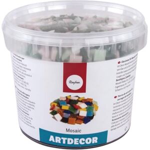 Rayher tesselles mosaà¯que mosaà¯ques verre seau de 1300 pièces de mosaà¯que miroir 1x1 cm pour une surface de 35x40 cm vert - Publicité Rayher tesselles mosaà¯que mosaà¯ques verre seau de 1300 pièces de mosaà¯que miroir 1x1 cm pour une surface de 35x40 cm vert - Publicité