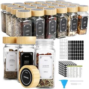 Cozary Pots à Épices – Set de 24 Bocaux à Épices en Verre avec Couvercle Bambou, 648 Étiquettes, Pot à Épices avec Double Ouverture, Idéal pour Rangement Épices et Cuisine - Publicité Cozary Pots à Épices – Set de 24 Bocaux à Épices en Verre avec Couvercle Bambou, 648 Étiquettes, Pot à Épices avec Double Ouverture, Idéal pour Rangement Épices et Cuisine - Publicité