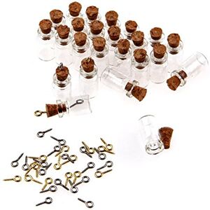 FSSTUD 50 Pièce Fioles Petit Flacon Mini Bouteilles en Verre Vides avec Bouchons en Liège et Tige a Vis - Publicité FSSTUD 50 Pièce Fioles Petit Flacon Mini Bouteilles en Verre Vides avec Bouchons en Liège et Tige a Vis - Publicité