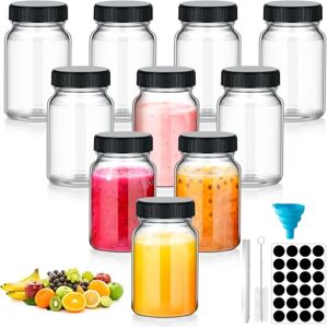 VINATO 10 Mini Bocaux en Verre Hermétique avec Couvercle 60ml Lot de 10 Petits Pots en Verre avec Accessoires (Brosse, Entonnoir, Stylos, Étiquettes Réutilisables) pour Aliments, Confiture - Publicité VINATO 10 Mini Bocaux en Verre Hermétique avec Couvercle 60ml Lot de 10 Petits Pots en Verre avec Accessoires (Brosse, Entonnoir, Stylos, Étiquettes Réutilisables) pour Aliments, Confiture - Publicité