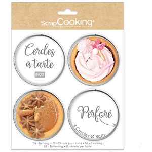 ScrapCooking 4 Cercles à Tartelettes Perforés Ronds Cercles à Tartes Individuels Diamètre 8 cm Moules Cadres Pâtissiers Inox Cuisson Uniforme Accessoires Pâtisserie Gâteau Dessert 1322 - Publicité ScrapCooking 4 Cercles à Tartelettes Perforés Ronds Cercles à Tartes Individuels Diamètre 8 cm Moules Cadres Pâtissiers Inox Cuisson Uniforme Accessoires Pâtisserie Gâteau Dessert 1322 - Publicité