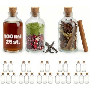 casavetro 25 Fioles Verre 100ml, Petite Bouteille en Verre 100 ml Mini Bouteille Verre Flacon Bouchon Liège Réutilisable Cadeau Huile Alcool Décoration - Publicité casavetro 25 Fioles Verre 100ml, Petite Bouteille en Verre 100 ml Mini Bouteille Verre Flacon Bouchon Liège Réutilisable Cadeau Huile Alcool Décoration - Publicité