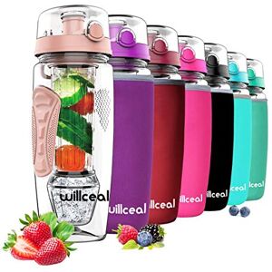 willceal Bouteille d'eau pour infuseur de fruits 32 oz durable avec boule de gel amovible, grande Tritan sans BPA, couvercle à rabat, protection anti-fuites Sports, Camping (D'or) - Publicité willceal Bouteille d'eau pour infuseur de fruits 32 oz durable avec boule de gel amovible, grande Tritan sans BPA, couvercle à rabat, protection anti-fuites Sports, Camping (D'or) - Publicité
