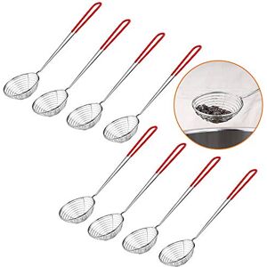 Heqishun 8 Pcs Passoire à Fondue, Passoire en Acier Inoxydable avec Poignée Longue, Passoire Ecumoire pour Fondue, Soupe, Thé au Lait, Tamisage, Epuisette Fondue à Mailles Fines Rouge - Publicité Heqishun 8 Pcs Passoire à Fondue, Passoire en Acier Inoxydable avec Poignée Longue, Passoire Ecumoire pour Fondue, Soupe, Thé au Lait, Tamisage, Epuisette Fondue à Mailles Fines Rouge - Publicité