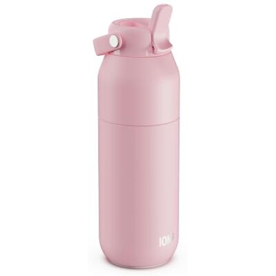 Ion8 PRIMO URBAN Gourde Isotherme 720 ml (24 oz)- Bouteille Étanche en Acier Inoxydable avec Couvercle Paille, Débit Rapide, Pour Boissons Froides, Format Porte-Gobelet, Rose Clair - Publicité Ion8 PRIMO URBAN Gourde Isotherme 720 ml (24 oz)- Bouteille Étanche en Acier Inoxydable avec Couvercle Paille, Débit Rapide, Pour Boissons Froides, Format Porte-Gobelet, Rose Clair - Publicité