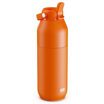 Ion8 PRIMO URBAN Gourde Isotherme 910 ml (30 oz)- Bouteille Étanche en Acier Inoxydable avec Couvercle Paille, Débit Rapide, Pour Boissons Froides, Format Porte-Gobelet, Orange - Publicité Ion8 PRIMO URBAN Gourde Isotherme 910 ml (30 oz)- Bouteille Étanche en Acier Inoxydable avec Couvercle Paille, Débit Rapide, Pour Boissons Froides, Format Porte-Gobelet, Orange - Publicité