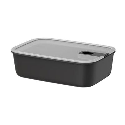 Mepal Boîte de conservation alimentaire EasyClip Boîte de rangement avec couvercle et fermeture coulissante Pour le micro-ondes, le four à vapeur et le congélateur 1,5 l Nordic black - Publicité Mepal Boîte de conservation alimentaire EasyClip Boîte de rangement avec couvercle et fermeture coulissante Pour le micro-ondes, le four à vapeur et le congélateur 1,5 l Nordic black - Publicité