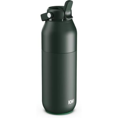 Ion8 PRIMO URBAN Gourde Isotherme 910 ml (30 oz)- Bouteille Étanche en Acier Inoxydable avec Couvercle Paille, Débit Rapide, Pour Boissons Froides, Format Porte-Gobelet, Vert Foncé - Publicité Ion8 PRIMO URBAN Gourde Isotherme 910 ml (30 oz)- Bouteille Étanche en Acier Inoxydable avec Couvercle Paille, Débit Rapide, Pour Boissons Froides, Format Porte-Gobelet, Vert Foncé - Publicité