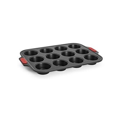 Woll – Bakeware moule à muffins 12 cavités – antiadhésif, acier aluminisé, poignées en silicone – sans PFAS – résiste jusqu’à 230 °C – noir - Publicité Woll – Bakeware moule à muffins 12 cavités – antiadhésif, acier aluminisé, poignées en silicone – sans PFAS – résiste jusqu’à 230 °C – noir - Publicité