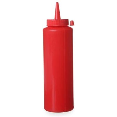 HENDI Flacon distributeur pour sauces et condiments, bouteille souple, 200ml, ⌀50x(H)185mm, rouge, polyéthylène - Publicité HENDI Flacon distributeur pour sauces et condiments, bouteille souple, 200ml, ⌀50x(H)185mm, rouge, polyéthylène - Publicité