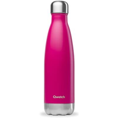 Bouteille Isotherme Inox Magenta 500 ml - Qwetch - Publicité Bouteille Isotherme Inox Magenta 500 ml - Qwetch - Publicité