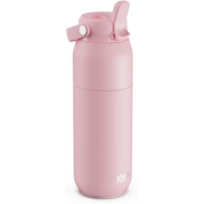 Ion8 PRIMO URBAN Gourde Isotherme 540 ml (18 oz)- Bouteille Étanche en Acier Inoxydable avec Couvercle Paille, Débit Rapide, Pour Boissons Froides, Format Porte-Gobelet, Rose Clair - Publicité Ion8 PRIMO URBAN Gourde Isotherme 540 ml (18 oz)- Bouteille Étanche en Acier Inoxydable avec Couvercle Paille, Débit Rapide, Pour Boissons Froides, Format Porte-Gobelet, Rose Clair - Publicité