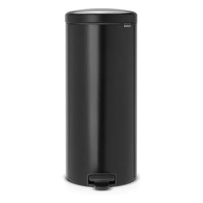 Brabantia Poubelle à Pédale Newicon avec Seau en Plastique, 30L Noir Mat - Publicité Brabantia Poubelle à Pédale Newicon avec Seau en Plastique, 30L Noir Mat - Publicité