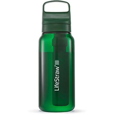 LifeStraw Go Series – Gourde filtrante sans BPA 1l pour les voyages et l’usage quotidien. Élimine les bactéries, les parasites et les microplastiques. Améliore le Goût, Terrace Green (vert) - Publicité LifeStraw Go Series – Gourde filtrante sans BPA 1l pour les voyages et l’usage quotidien. Élimine les bactéries, les parasites et les microplastiques. Améliore le Goût, Terrace Green (vert) - Publicité