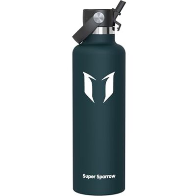 Super Sparrow Sparrow Gourde Isotherme 1L FlipFlow Bouteille Isotherme avec Paille - Publicité Super Sparrow Sparrow Gourde Isotherme 1L FlipFlow Bouteille Isotherme avec Paille - Publicité