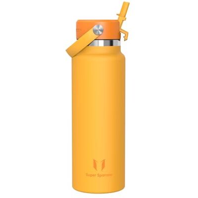 Super Sparrow Sparrow Gourde Isotherme 1.2L- Inox Gourdes avec Paille Bouteille Isotherme - Publicité Super Sparrow Sparrow Gourde Isotherme 1.2L- Inox Gourdes avec Paille Bouteille Isotherme - Publicité