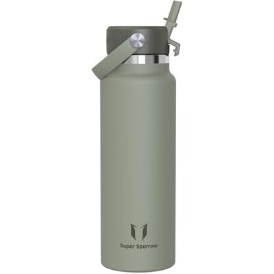 Super Sparrow Sparrow Gourde Isotherme 1.2L- Inox Gourdes avec Paille Bouteille Isotherme - Publicité Super Sparrow Sparrow Gourde Isotherme 1.2L- Inox Gourdes avec Paille Bouteille Isotherme - Publicité