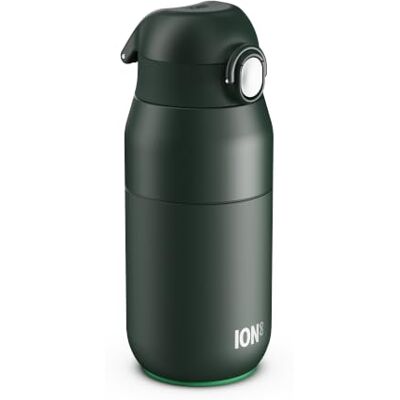 Ion8 PRIMO REVIVE Gourde Isotherme 360 ml (12 oz)- Bouteille Étanche en Acier Inoxydable, Couvercle Rabattable, Ouverture à Une Touche, Débit Rapide, Chaud et Froid, Vert Foncé - Publicité Ion8 PRIMO REVIVE Gourde Isotherme 360 ml (12 oz)- Bouteille Étanche en Acier Inoxydable, Couvercle Rabattable, Ouverture à Une Touche, Débit Rapide, Chaud et Froid, Vert Foncé - Publicité