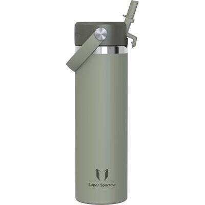 Super Sparrow Sparrow Gourde Isotherme avec Paille-Gourdes Inox 750ml Bouteille Isotherme Bouteille Isotherme avec Paille Gourde Inox , Anti-Fuite sans BPA, Chaud & Froid, Lave-Vaisselle, Sport, Quotidienne, Voyage - Publicité Super Sparrow Sparrow Gourde Isotherme avec Paille-Gourdes Inox 750ml Bouteille Isotherme Bouteille Isotherme avec Paille Gourde Inox , Anti-Fuite sans BPA, Chaud & Froid, Lave-Vaisselle, Sport, Quotidienne, Voyage - Publicité