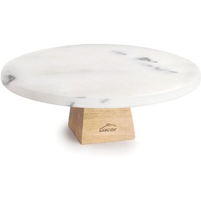 LACOR 63590 Présentoir à Gâteau en Marbre, 20 cm, Socle en Bois D’Acacia, Présentoir à Gâteaux, Design Élégant et Résistant, Idéal pour Gâteaux, Cupcakes Ou Cupcakes - Publicité LACOR 63590 Présentoir à Gâteau en Marbre, 20 cm, Socle en Bois D’Acacia, Présentoir à Gâteaux, Design Élégant et Résistant, Idéal pour Gâteaux, Cupcakes Ou Cupcakes - Publicité