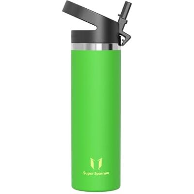 Super Sparrow Sparrow Gourde Isotherme avec Paille-Gourdes Inox 750ml Bouteille Isotherme - Publicité Super Sparrow Sparrow Gourde Isotherme avec Paille-Gourdes Inox 750ml Bouteille Isotherme - Publicité