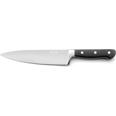 Pradel Essentiel Couteau de chef Blason Acier inoxydable 13 C, Finition Satinée Lame 20 cm Noir - Publicité Pradel Essentiel Couteau de chef Blason Acier inoxydable 13 C, Finition Satinée Lame 20 cm Noir - Publicité