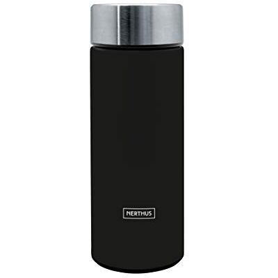 NERTHUS FIH 797 Thermo Tea 300 ML, Noir, Acier Inoxydable, Double paroi, infuseur, Flacon, 0,30 l, Acero Inoxidable - Publicité NERTHUS FIH 797 Thermo Tea 300 ML, Noir, Acier Inoxydable, Double paroi, infuseur, Flacon, 0,30 l, Acero Inoxidable - Publicité