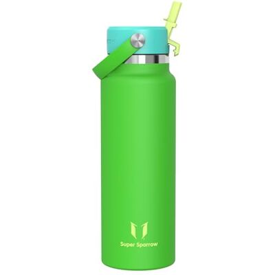 Super Sparrow Sparrow Gourde Isotherme 1.2L- Inox Gourdes avec Paille Bouteille Isotherme - Publicité Super Sparrow Sparrow Gourde Isotherme 1.2L- Inox Gourdes avec Paille Bouteille Isotherme - Publicité