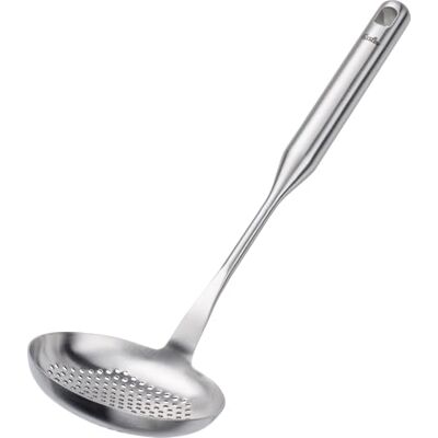 Fissler Essential Cuillère à mousse en acier inoxydable (35 cm) avec œillet de suspension Passe au lave-vaisselle - Publicité Fissler Essential Cuillère à mousse en acier inoxydable (35 cm) avec œillet de suspension Passe au lave-vaisselle - Publicité