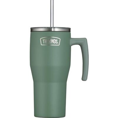 Thermos REFRESHING SERIES Gobelet isotherme 0,85 l Vert mat Avec paille et poignée Pour les déplacements, le travail ou la maison Double paroi en acier inoxydable neutre au goût - Publicité Thermos REFRESHING SERIES Gobelet isotherme 0,85 l Vert mat Avec paille et poignée Pour les déplacements, le travail ou la maison Double paroi en acier inoxydable neutre au goût - Publicité