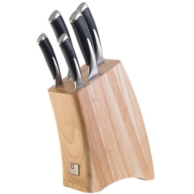 Ensemble de couteaux Richardson Sheffield Sheffield KYU - Bloc à couteaux de cuisine avec 5 couteaux - Publicité Ensemble de couteaux Richardson Sheffield Sheffield KYU - Bloc à couteaux de cuisine avec 5 couteaux - Publicité