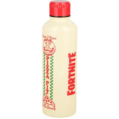 Paladone Fortnite Bouteille d'eau réutilisable en acier inoxydable avec couvercle à visser Uncle Pete's Pizza Pit 500 ml, produit de jeu pour adolescents, adultes, école, travail - Publicité Paladone Fortnite Bouteille d'eau réutilisable en acier inoxydable avec couvercle à visser Uncle Pete's Pizza Pit 500 ml, produit de jeu pour adolescents, adultes, école, travail - Publicité